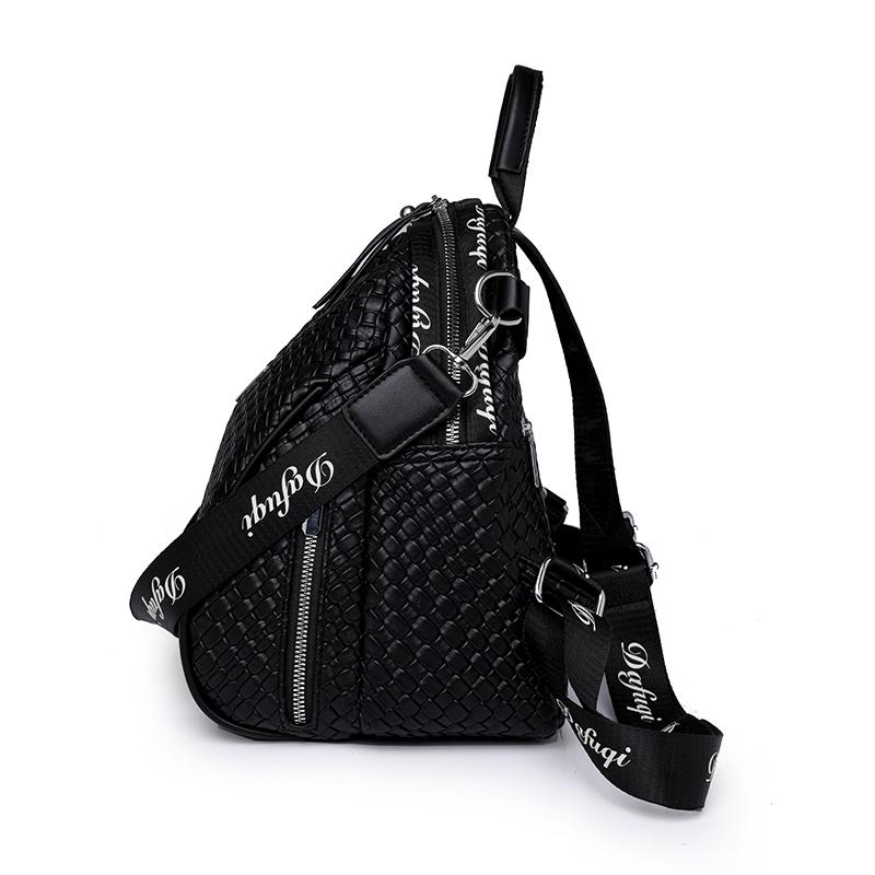 Рюкзак сплошного цвета, женский тканый рюкзак, школьный рюкзак большой емкости