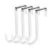 YUGUOCHENG Door Hooks, Door Hangers (White (4-Pack)) for Hats, Clothes, Hats, Ties, Towels, Umbrellas, Bags, and Small Items. Made of Sturdy Metal for