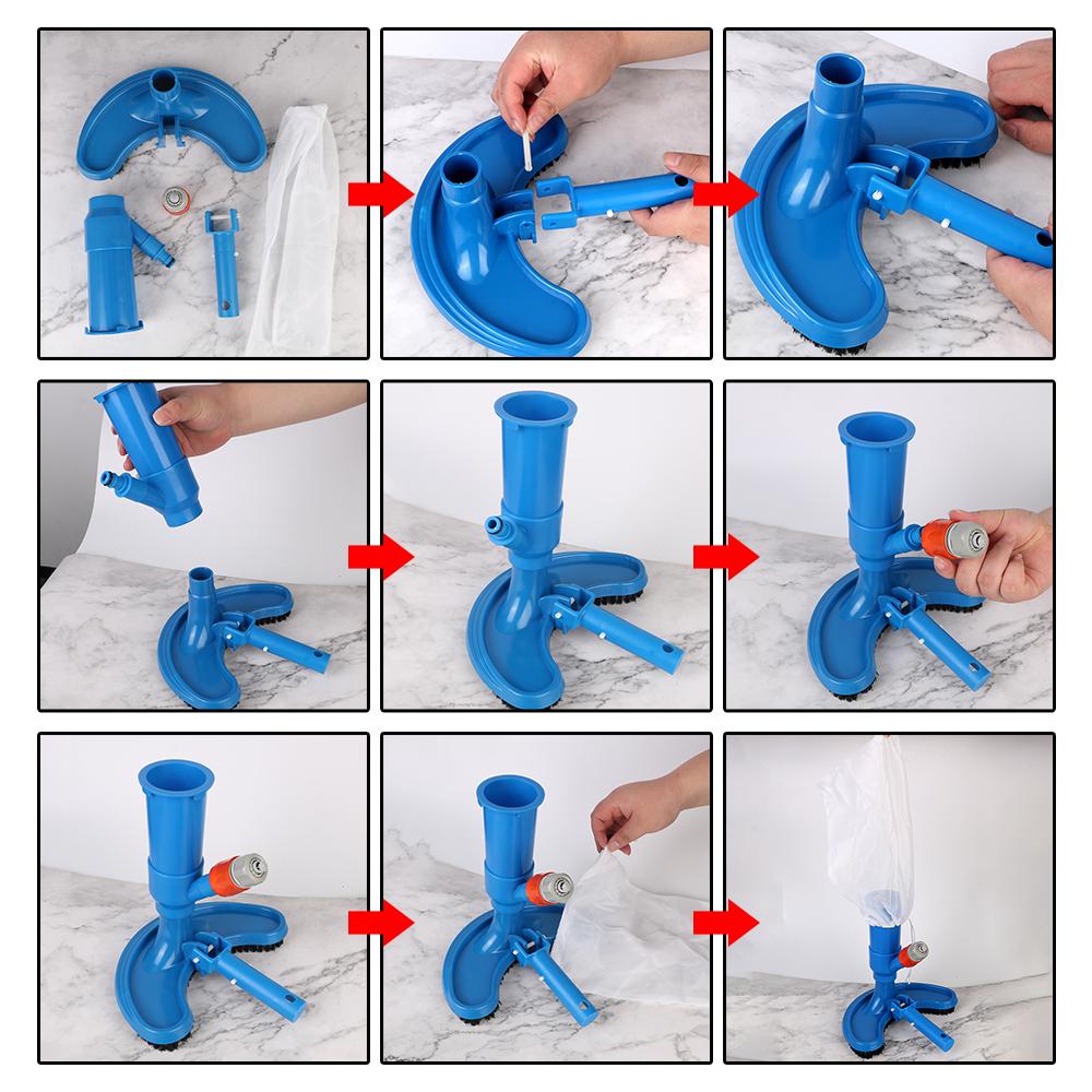 Пылесос для бассейна ЕС/США, инструмент для дезинфекции, портативная всасывающая головка, пылесос для пруда, щетка