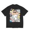 Crayon Shin-chan Shin-chan And Shiro Print Women's Cute Cartoon Pattern Casual Short Sleeve Comfortable Women And Men T-shirt