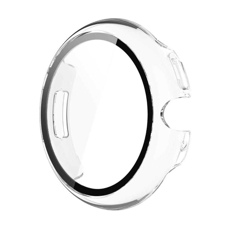 Чехол для смарт-часов из ПК и стекла, защитное стекло для Watch 4 41 мм 45 мм, рамка-чехол, безопасный, быстро крепится и снимается