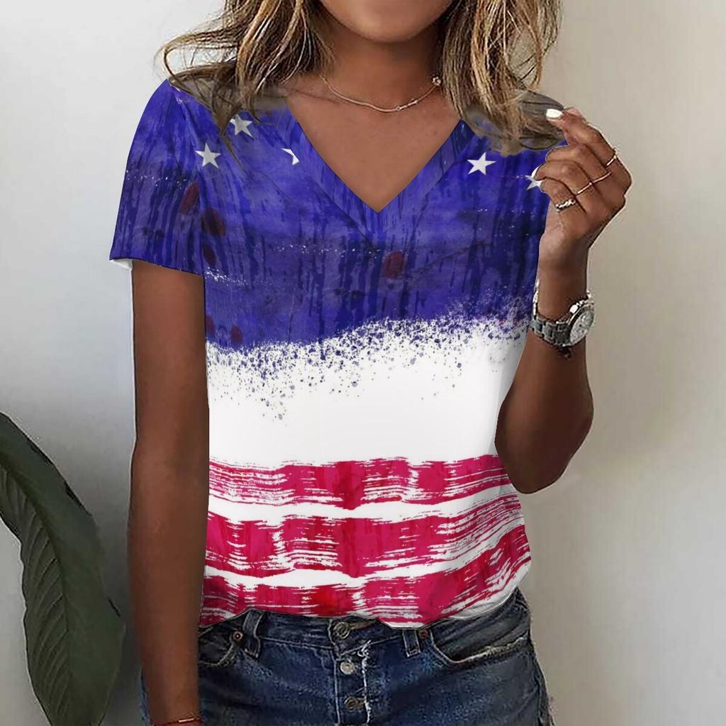 Футболка с 3D-принтом и цветочным принтом в виде тропических листьев, летние женские футболки с V-образным вырезом, топы Y2k, уличная одежда, футболки больших размеров в стиле Харадзюку, женская одежда