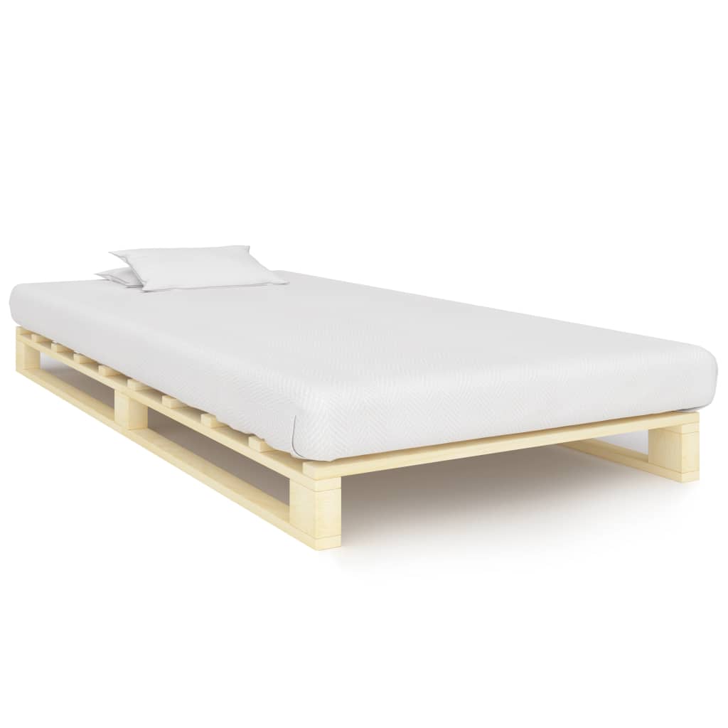 Solid Wood Pallet Bed Frame Pine 90*200 cm