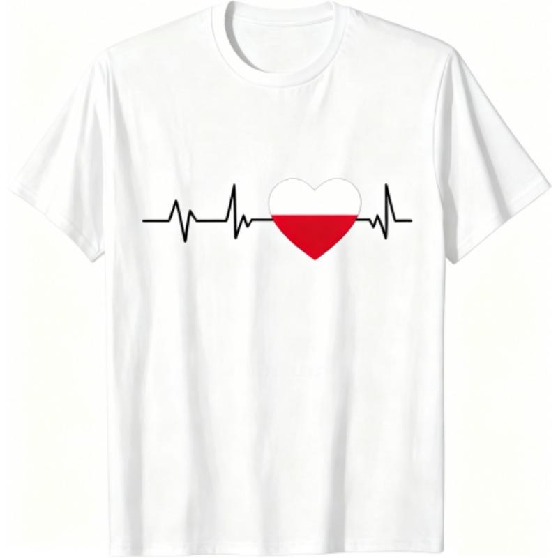 Fun I Love Poland Pattern Print Kids T-shirt Summer Girls Boys Casual Fashion Tops Kids O-Neck Short Sleeve T-shirt Clothing