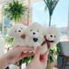 Keychain DIY Trinket Bear Plush Keychain Backpack Pendant Dog Plush Keyring Plush Rabbit Keychain