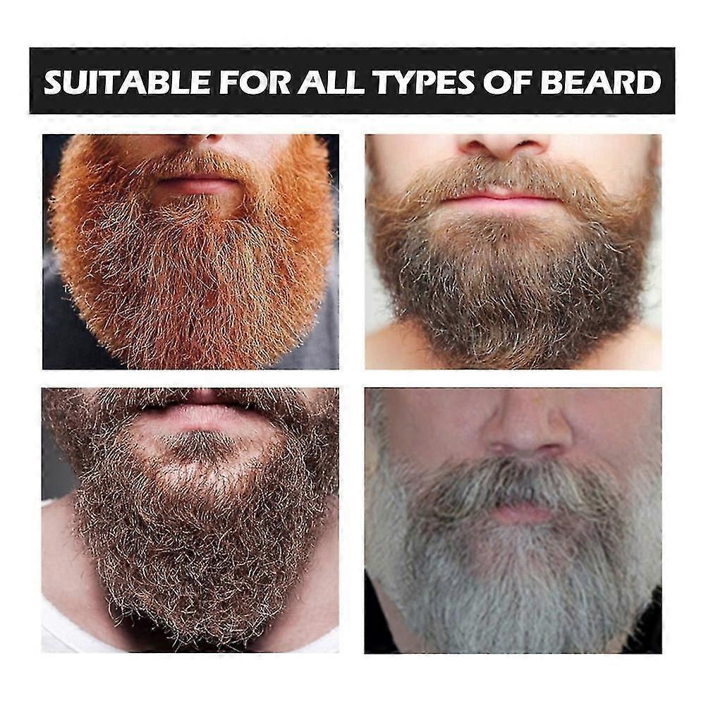 3pcs Beard Hair Color Dye Shampoo Natural Men Mustache Dying Black Darkening