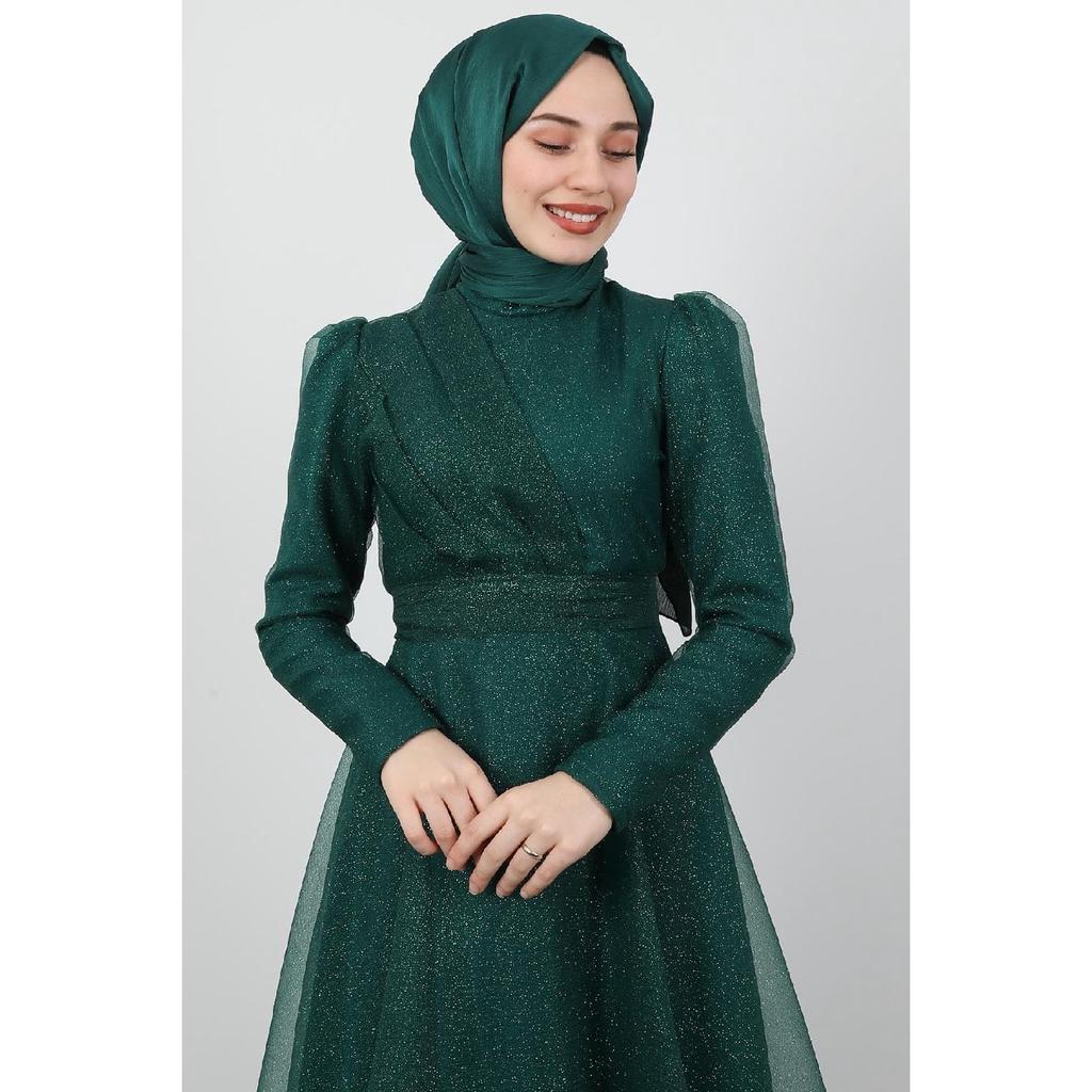 Alara Hijab Evening Dress Navy Blue