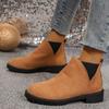 Boots Women'S New Short Boots Women'S Low-Heeled Martin Boots Women'S Boots Autumn And Winter New Fashion Small Leather Shoes Round Head Women'S Shoes