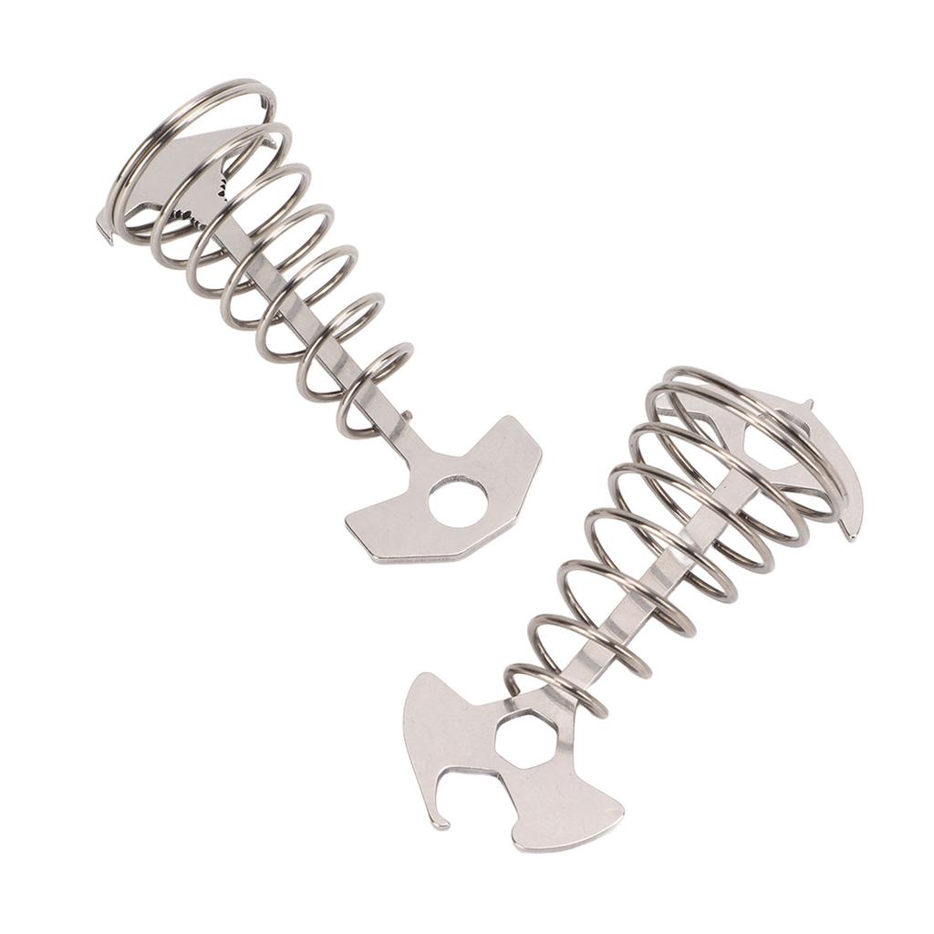 2Pcs Anti Trip Deck Tie Down Anchor Fish Bone Shape Wind Rope Tightener Tensioner with Spring for Outdoor Camping