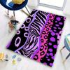 Colorful Zebra Print Non-Slip Bath Mat - Soft, Durable Polyester Rug for Living Room, Bedroom, and More - Machine Washable Home