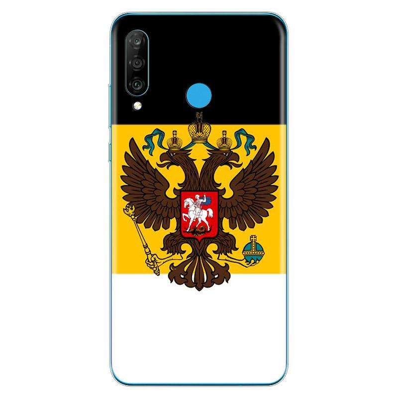 Russia Flags Emblem Soft TPU Silicone Cover For Huawei P40 P30 P20 Pro P10 P9 P8 Lite E Plus 2019 2017 Phone Case