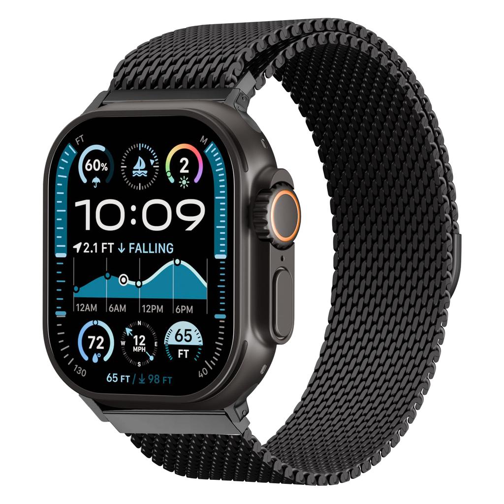 Толстый металлический ремешок для Apple Watch Band Ultra2 3 49мм 46 45мм 41мм 40мм 44мм Миланский ремешок Браслет iWatch series SE 11 10 9 8