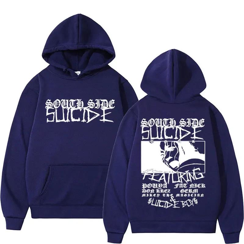 Худи Suicideboys для мужчин и женщин Одежда Мода Хип-хоп Свитшоты Винтажные Харадзюку Худи-пуловеры Уличная одежда