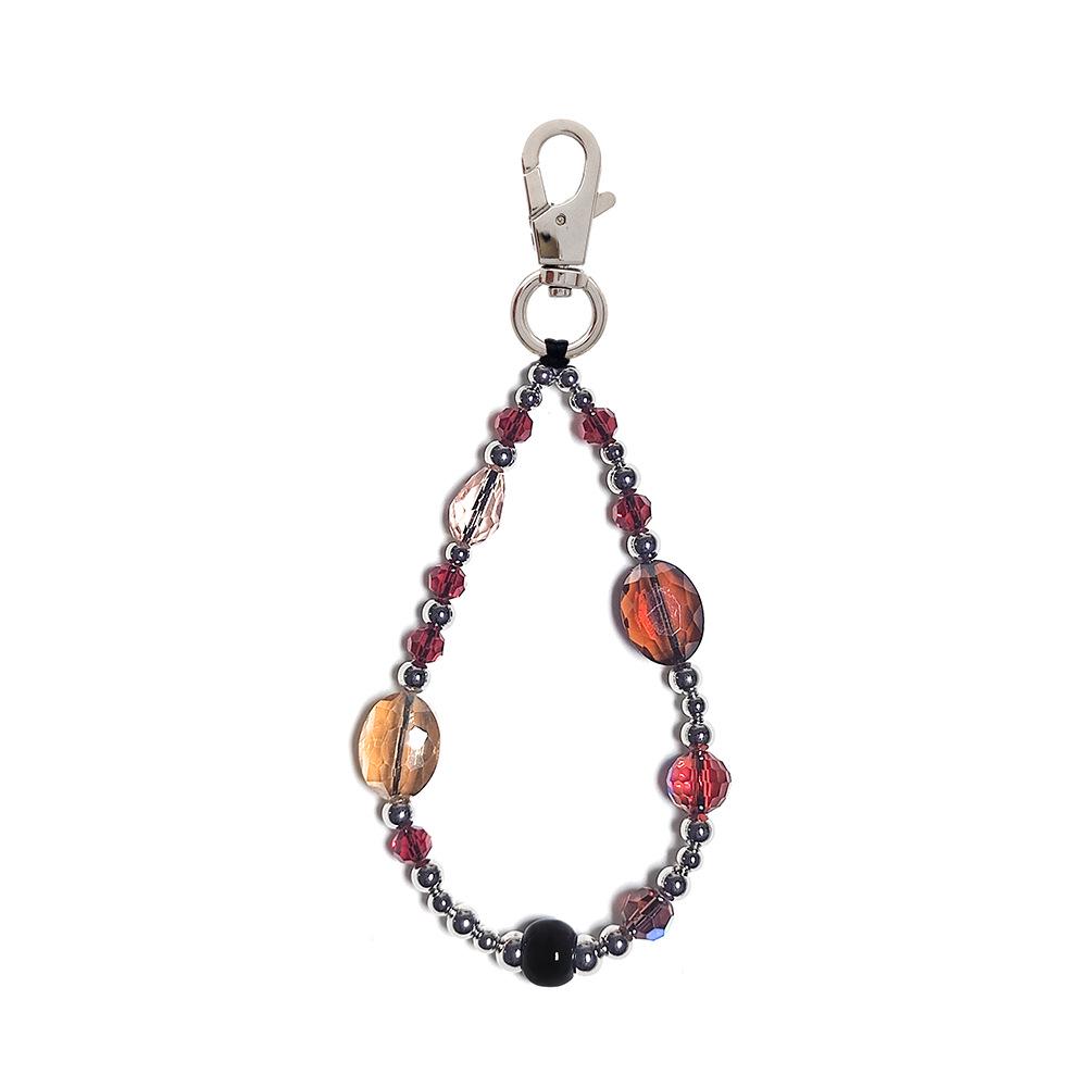 Cloud Love Beaded Heart Keychain - Women's Korean & Japanese Style