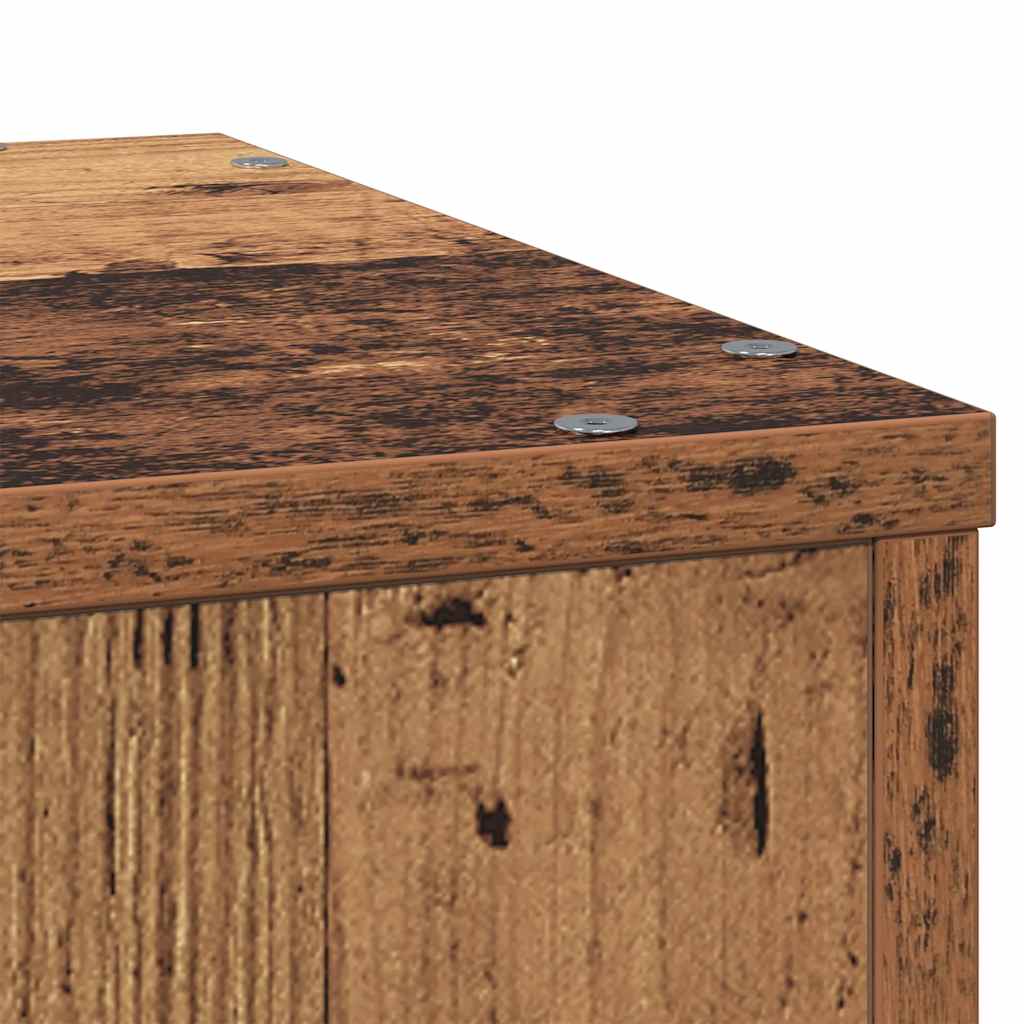 Plant Stand with Rustic Wood Look 33 x 33 x 100 cm Engineered Wood