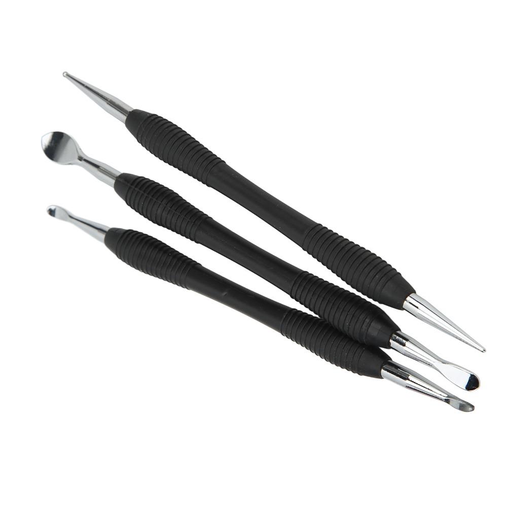 3pcs Strong Durable Leather Press Tools Leather Carving Tools Leather Pattern Working