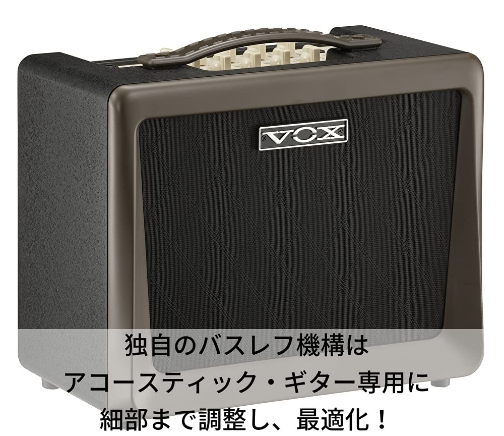 Vox Усилитель для акустической гитары с лампой Nutube VX50 AG: Компактный и легкий дизайн с высокой выходной мощностью 50 Вт, идеально подходит для домашних занятий, студии и сцены