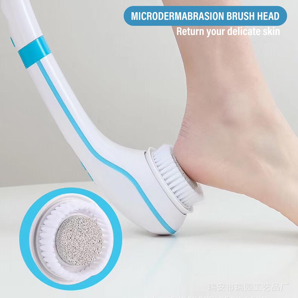 5 в 1 электрическая щетка для ванны, растирающая спину, грязевой пилинг, щетка для душа, массажная щетка для очистки тела, скребок для спиннинга, спа