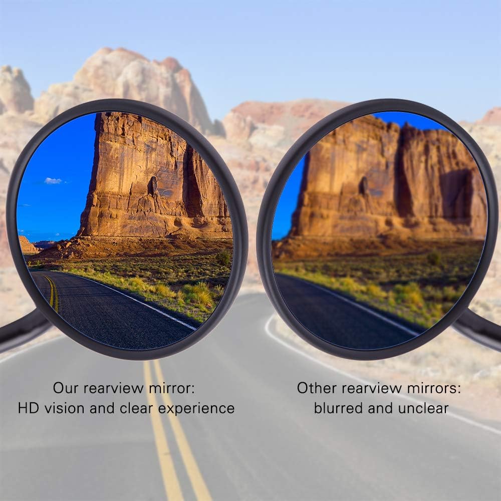 DREAMIZER 3" Зеркала на руль мотоцикла Черные Круглые Зеркала заднего вида Боковые Зеркала Универсальные 8 мм 10 мм Совместимые со Sportster 883 1200 Softail Dyna ATV