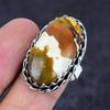 Natural Brecciated Mookaite 925 Sterling Silver Jewelry Ring Size 9 a3E67