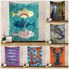 VIKAMA Летний Океанский Арт Гобелен Скандинавский Стиль Изображения Рыб Гостиная Диван Фон Стена Современное Минималистичное Украшение