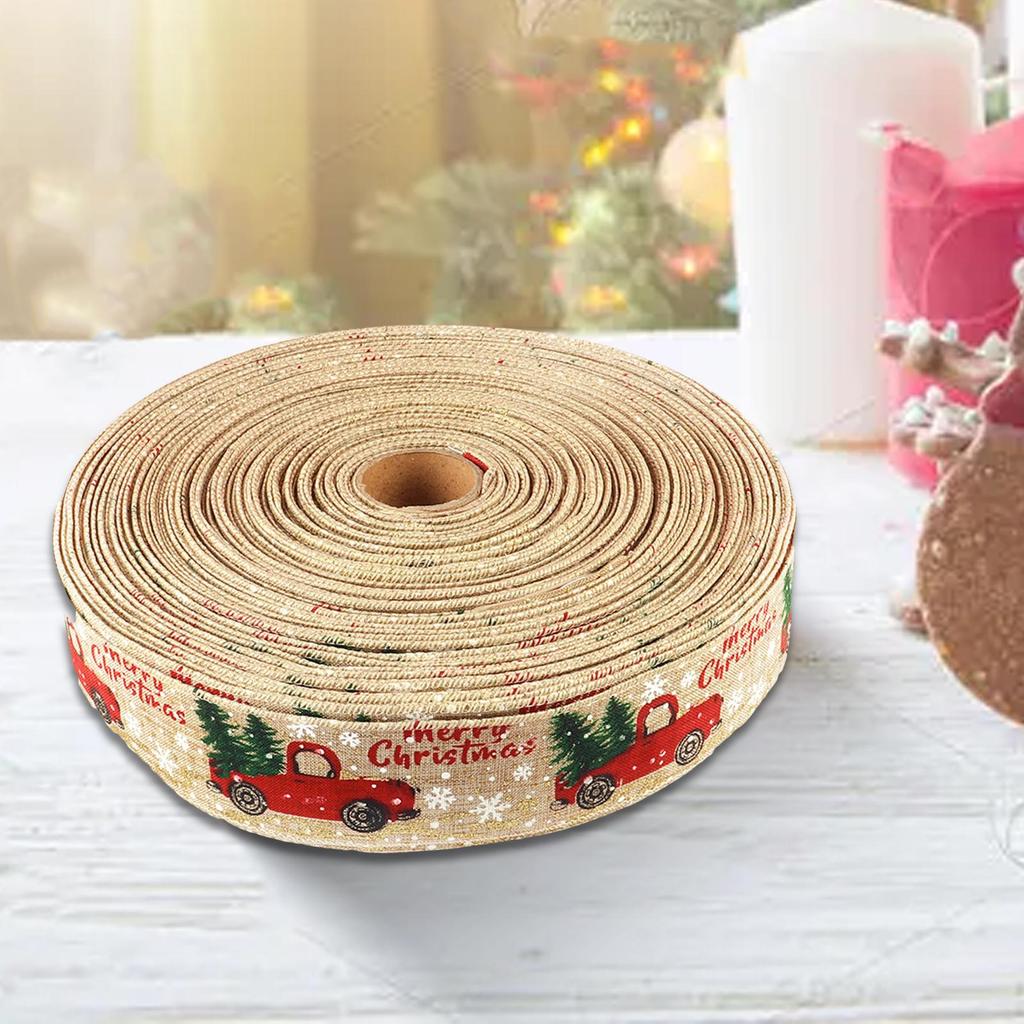 DIY Ribbon Excellent Festive Safe Christmas DIY Ribbon Xmas Tree Shiny Printed Decoration Ribbon Decoration Ribbon for Home