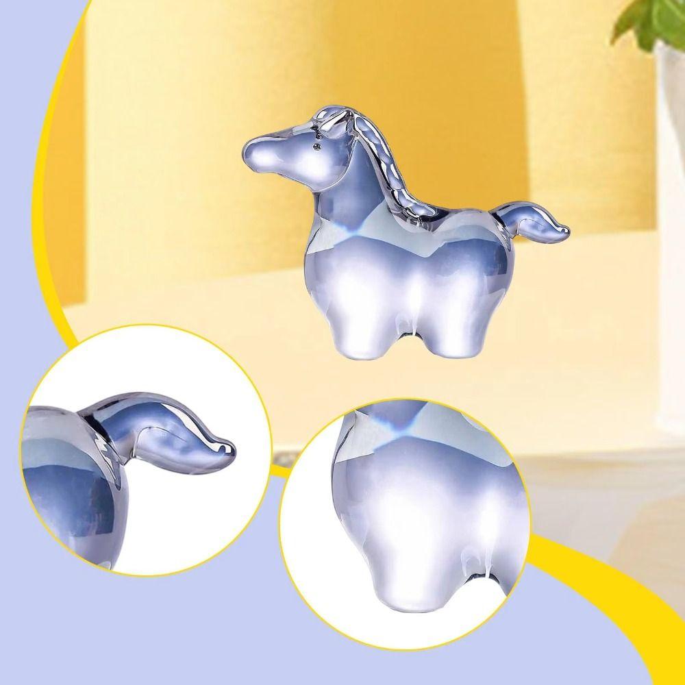 Sturdy Crystal Horse Statue Colorful Decorative Horse Shape Crystal Artwork Office Decoration