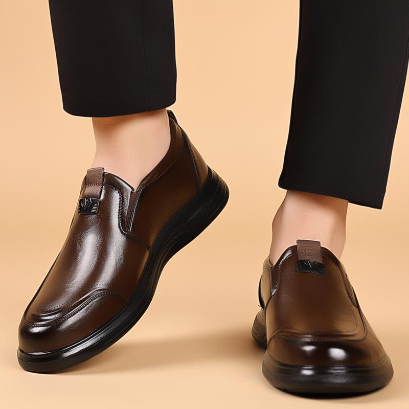 Fashion Leather Shoes For Man Genuine Leather Casual Shoes Fashion Business Oxford Shoes High Quality Designer Work Shoes