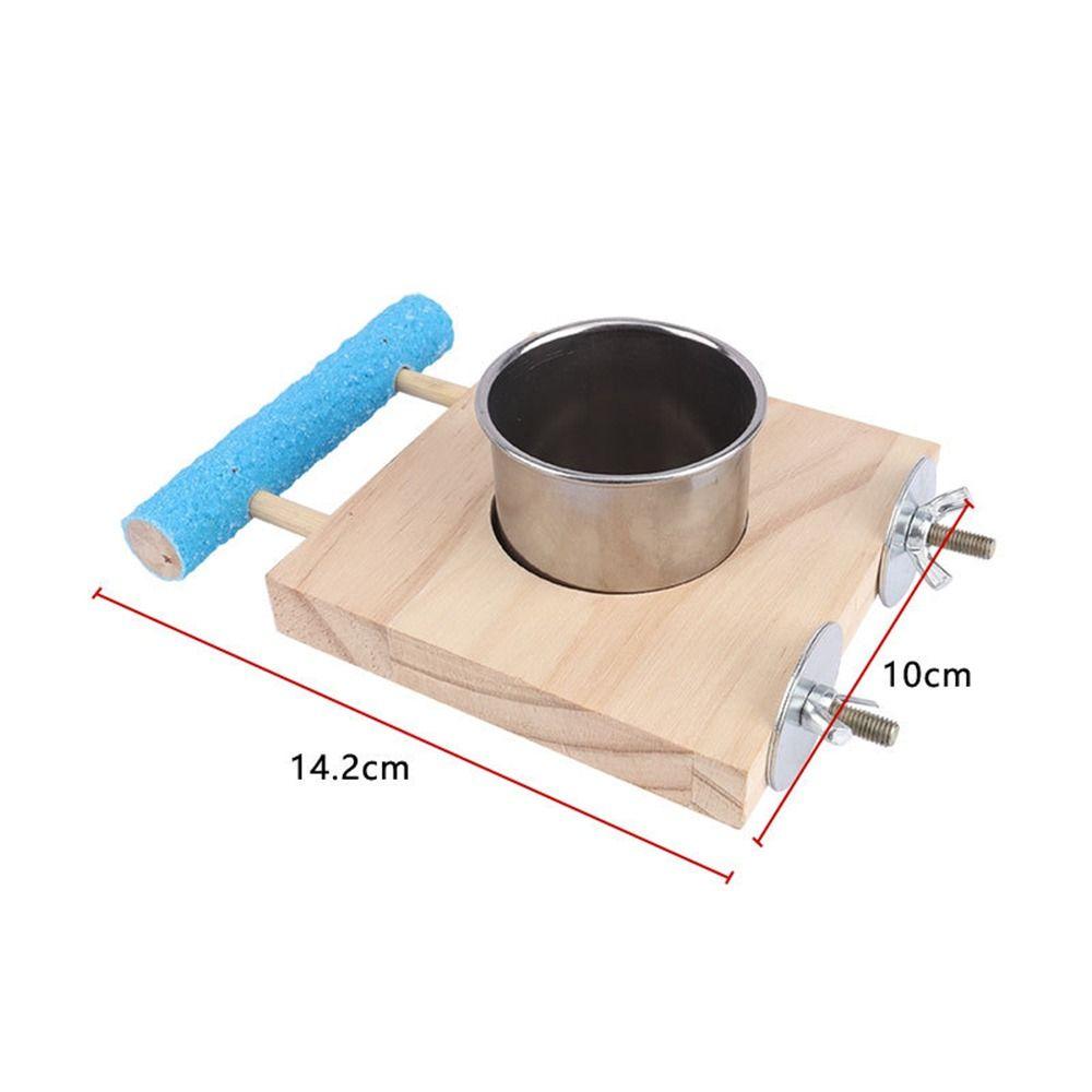 Деревянная подставка для жердочки, подвесные кормушки, многофункциональные кормушки для птиц, волнистый попугайчик