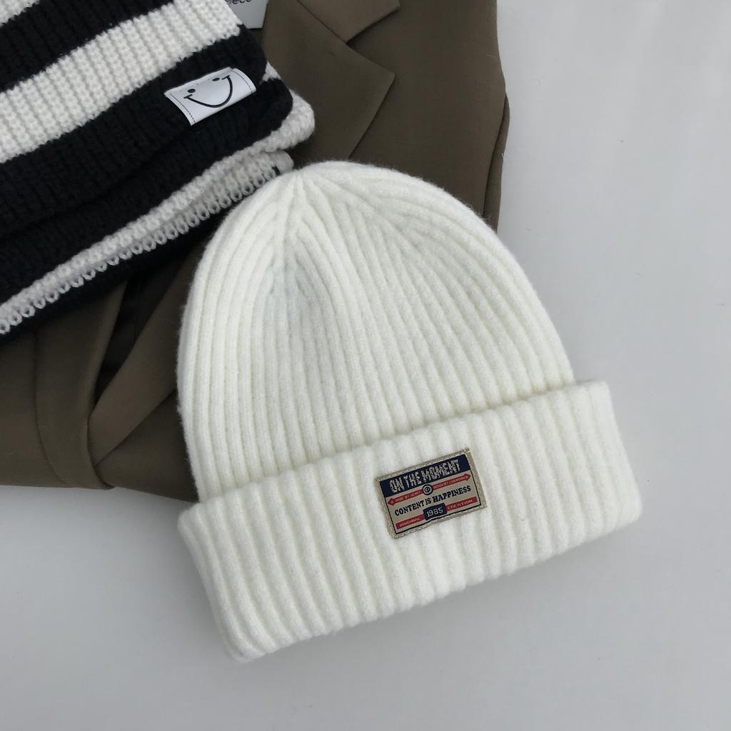 Шапки вязаные из ткани мужские и женские осенние новые универсальные утолщенные шерстяные шапки женские защитные наушники холодные шапки