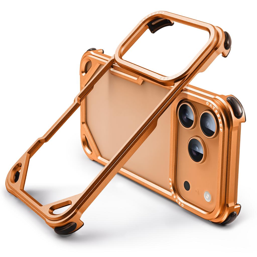 Oatsbasf Ультратонкий чехол для телефона iPhone 17 Pro/Pro Max/17 Air Металлический Безрамочный Минималистичный Защитный чехол для беспроводной зарядки