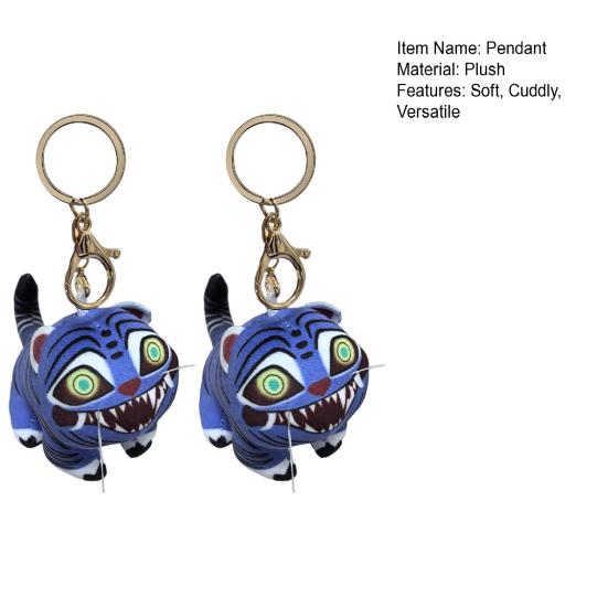 Anime Tiger Plush Keychain Cute Tiger Plush Doll Tiger Key Ring Soft Stuffed Animal Gift for Family Friends Children