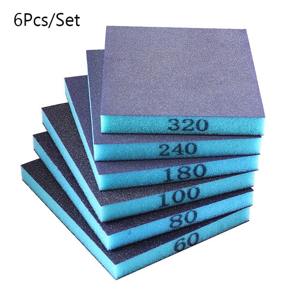 Washable 60-320 Grit Abrasive Sponge Wet Dry Dual-use Reusable Foam Sanding Sponge Polishing Grinding Sanding Pads Furniture