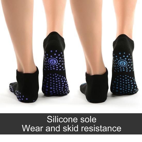 2 Pairs Non-slip Yoga Socks Short Tube Soft Breathable Cotton Socks Professional Dance Ballet Pilates Fitness Women Sports Grip Socks