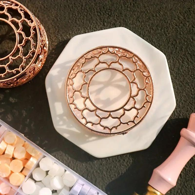3pcs/set Metal Wax Seal Warmer Set, Included Rose Gold Bird's Nest Stove with Spoon and Stirring Stick, for Wedding Wax Envelope