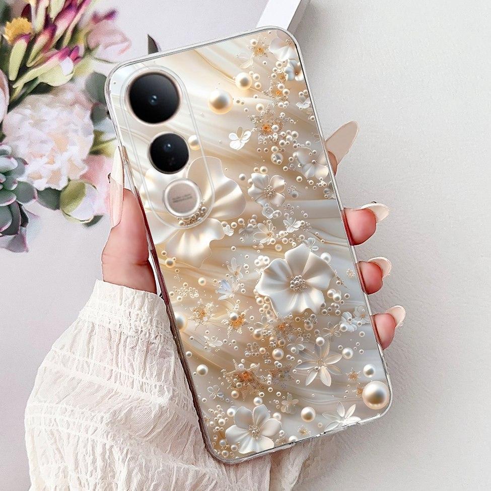 For Vivo V50 Lite 5G Case Cover Cute Cat Luxury Fashion Flowers Funny Cool Painted Back Cover For Vivo V50Lite 5G Phone Case