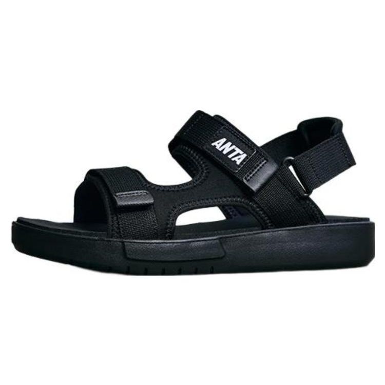 Anta Comfortable Non-Slip Wear-Resistant Beach Sandals Men Sandals Black 112338505-1