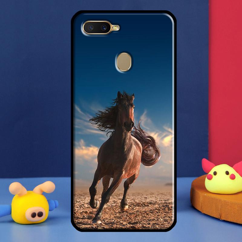 Чехол с бегущими лошадьми для Oppo A98 A78 A58 A15 A16 A17 A5 A9 A91 A52 A72 A76 A96 A74 A94 A54 S A57 A77