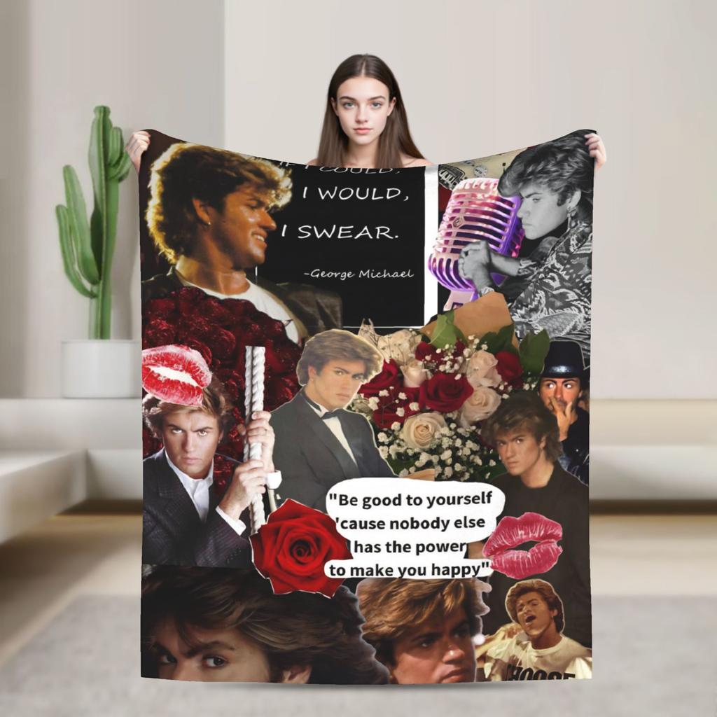 George Michael Singer Legend Flannel Fashion Blankets Music Album Awesome Throw Fashion Blanket for Quilt 200x150cm Warm