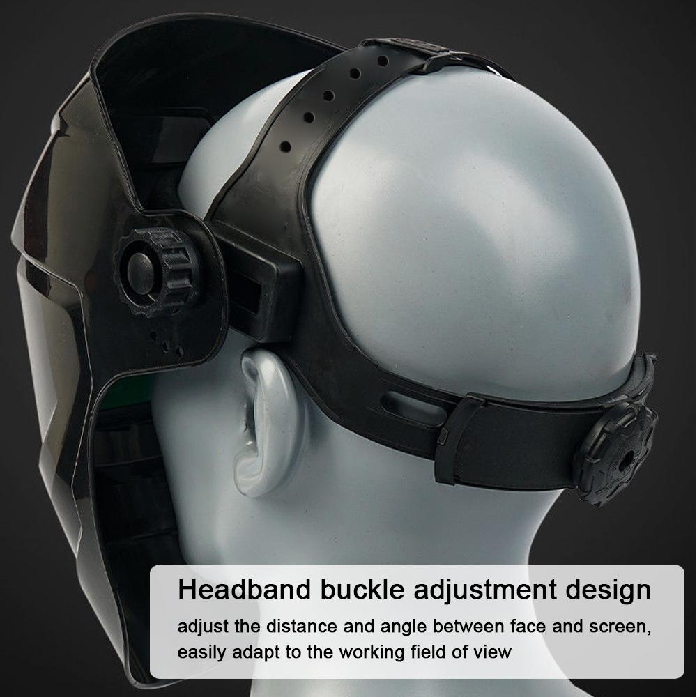 Automatic Dimming Welding Facemask Large View True Color Auto Darkening Welding Facemask 130 celsius  High Temperature Resistant for Arc Welding Grind