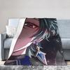 Вязаный плед Lohen Anime из кораллового флиса, плюшевый, для дома, дивана, спальни, одеяло Genshins Impacts