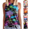 Women's Summer Sleeveless Sexy Tank Top Colorful Print