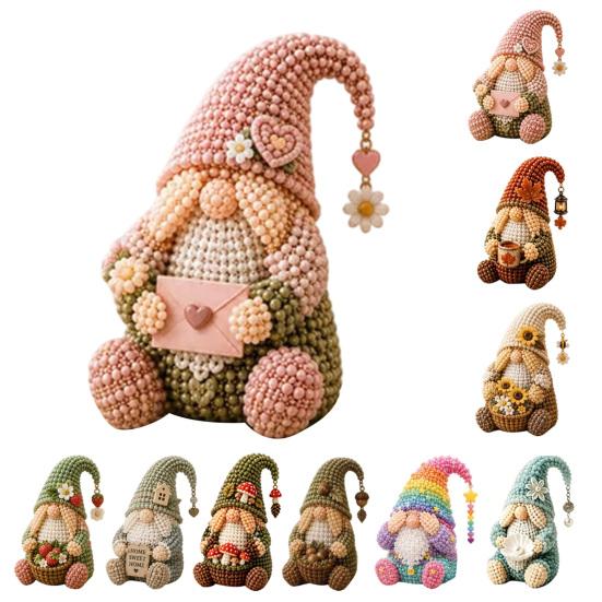 Umbra Studio Gnome Bead Craft Kit, Tiny Beaded DIY Cute Art Kit for Adults Teens Unique Home Decor Handmade Gift