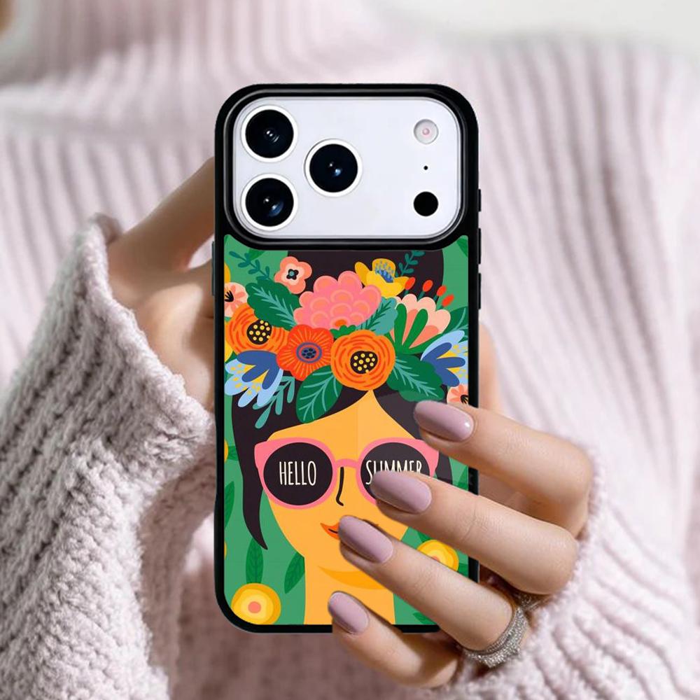 Hello Summer Flowers Phone Case For Apple iPhone 17 Air 16E 15 14 Plus 13 12 11 Pro Max Mini Funda Cover