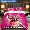 Five Nights Teddy Bear 3pcs K-pop music group Bedding set,Ideal for Bedroom, Dormitory,Including Duvet Cover And 2pcs Pillowcases,Fan gifts
