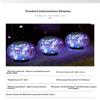 Solar Powered Cracked Glass Ground Stake Light Bright Soft Light For Garden Patio Camping Decor