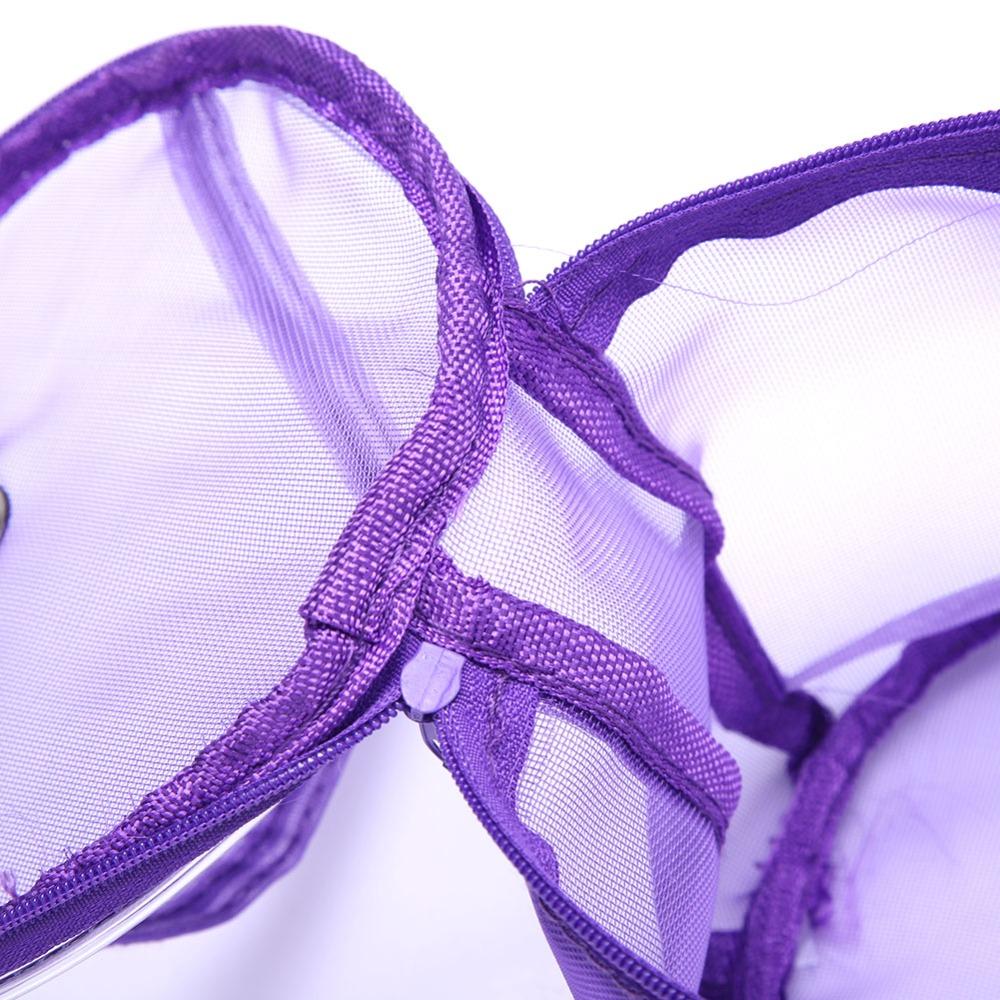2pcs Yarn Dispenser Hole Crochet Thread Bag Zipper Closure Mesh Crochet Bag  For Crocheting