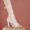 Fashion New Arrival Summer Fashion Sexy Cross Strap Stiletto Sandals Elegant Banquet Party High Heels Wedding Bridesmaid Shoes