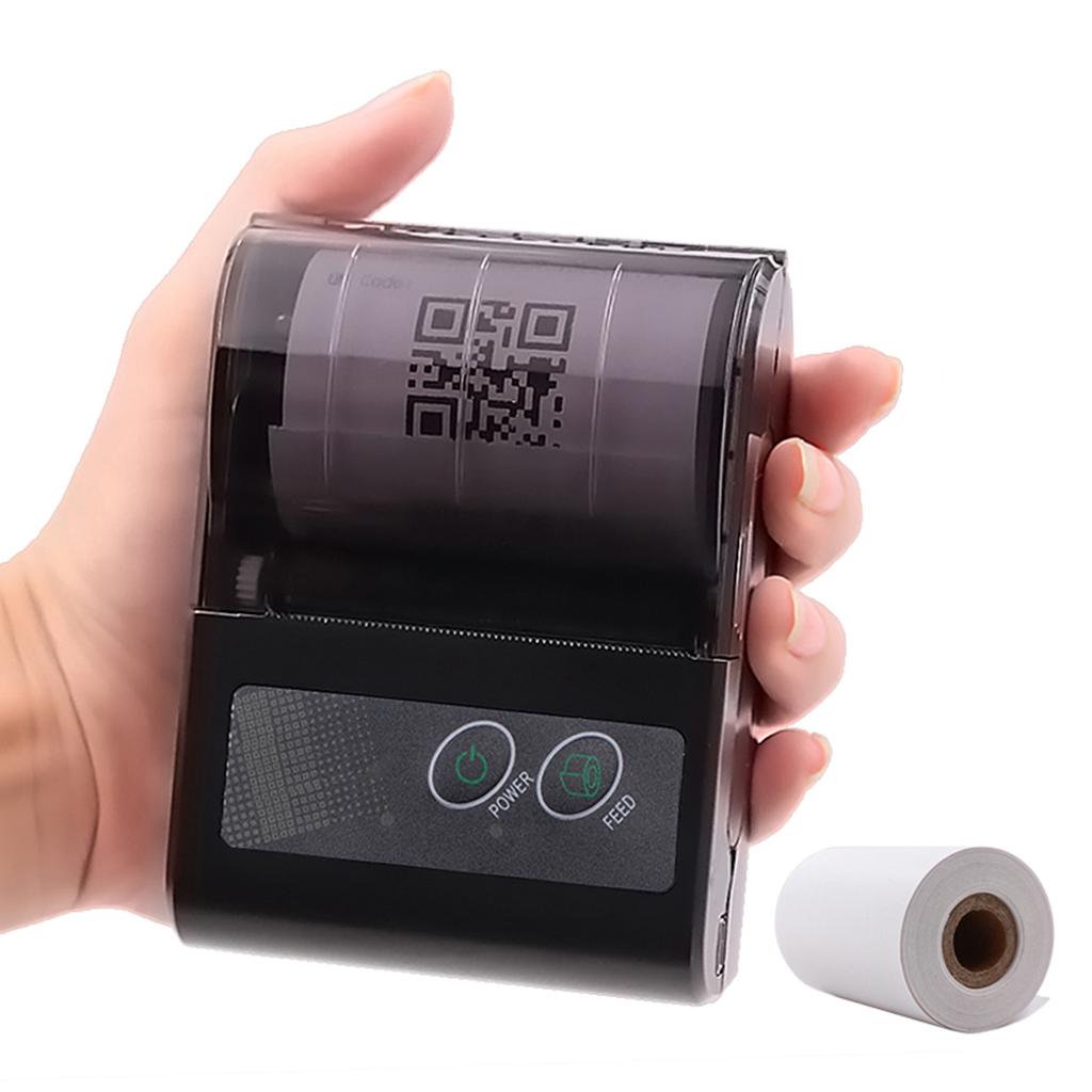 Мини-портативный термопринтер, беспроводной принтер для чеков доставки, экспресс-принтер USB BT