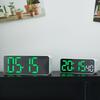 Digital Alarm Clock with Date Temperature LED Display and Timer Adjustment Brightness Battery Operated for Bedroom Table